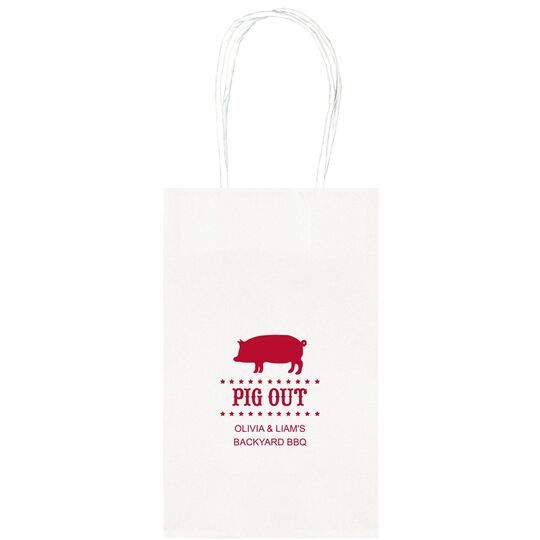 BBQ Pig Medium Twisted Handled Bags